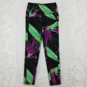 DSG Womens High Rise 7/8 Tight Multicolor Black Stretch Floral Pull On XS‎ New